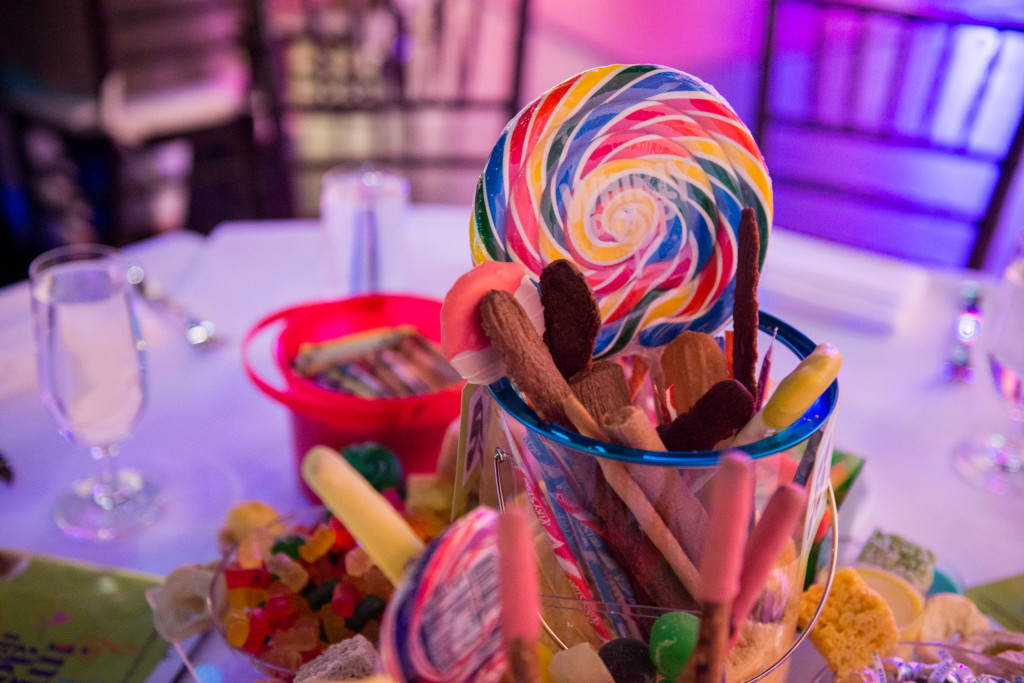 Imagination Ball centerpieces - candy galore!